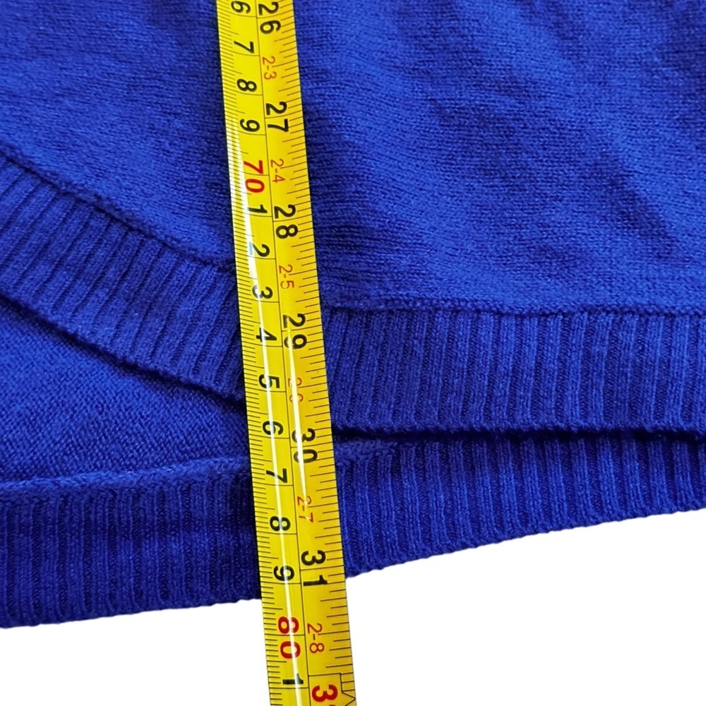 NWT Birch NY Royal Blue Cowl Neck Button Detail Fall Cozy Comfy Sweater sz XL - Picture 7 of 9